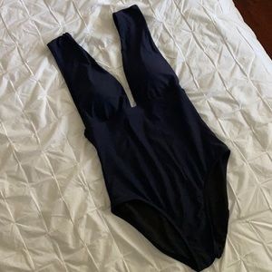 J. Crew Plunge V-neck one-piece swimsuit